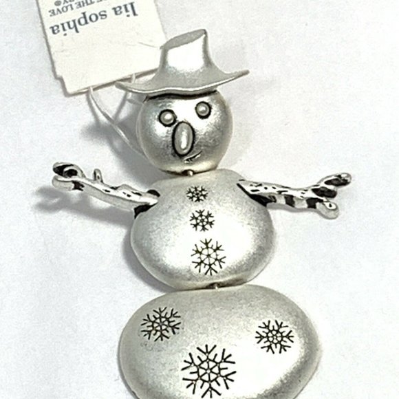Lia Sophia Jewelry - LIA SOPHIA Dangling Snowman pin
